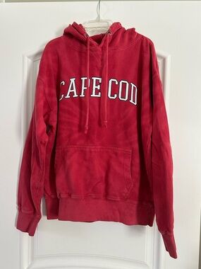 Cuffy’s Cape Cod Red Tie Dye Hoodie with Front Pocket Size Medium